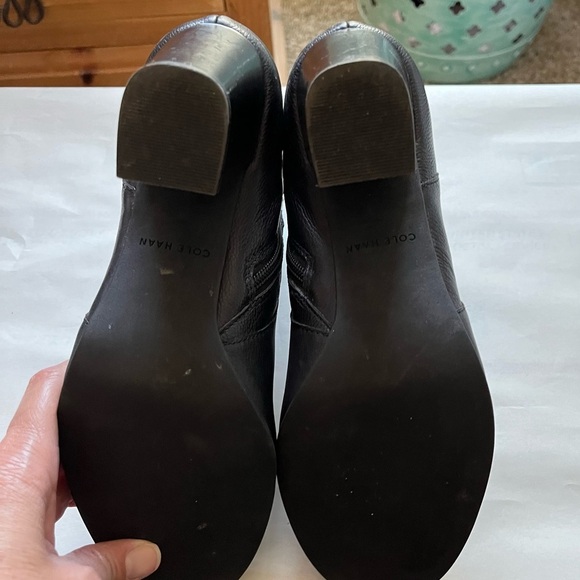 Cole Haan Rhinecliff Ankle Boot Buckle Black Leather Zip Bootie Womens Size 10B - Picture 10 of 12